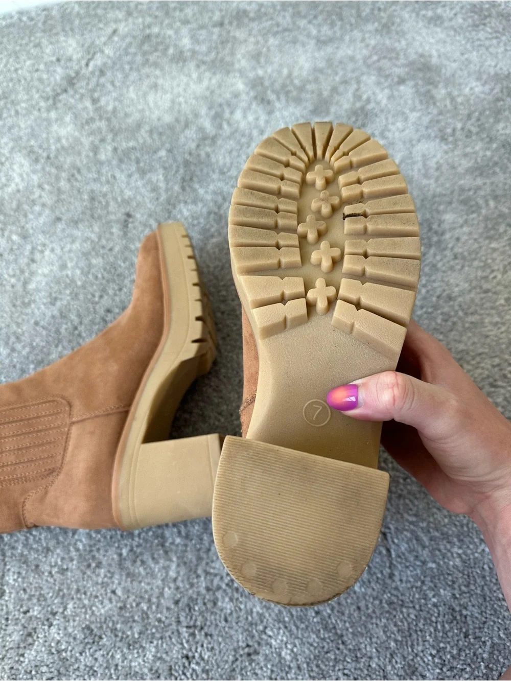 Universal Thread Cognac Suede Boots